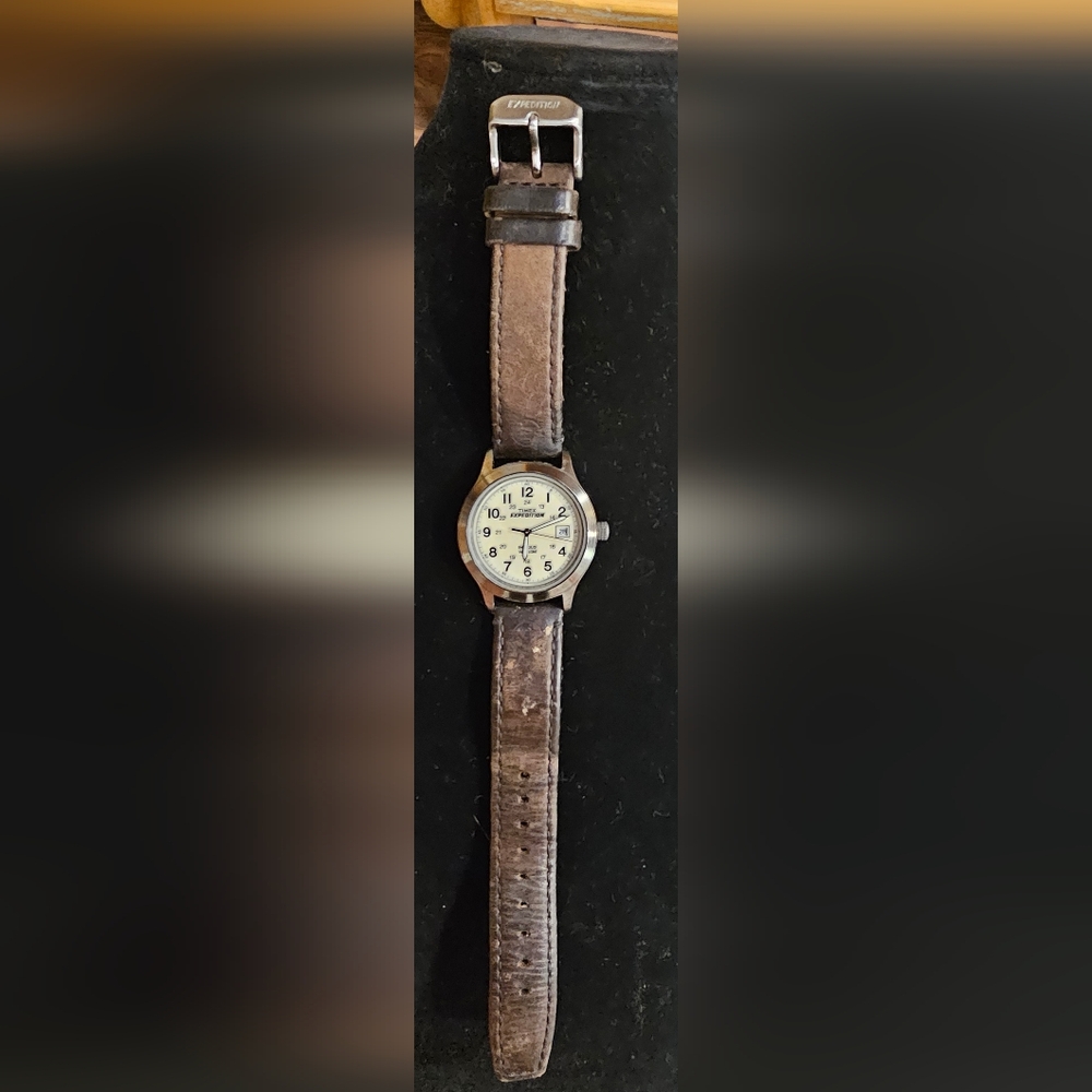 Timex Brown Leather Strap Watch